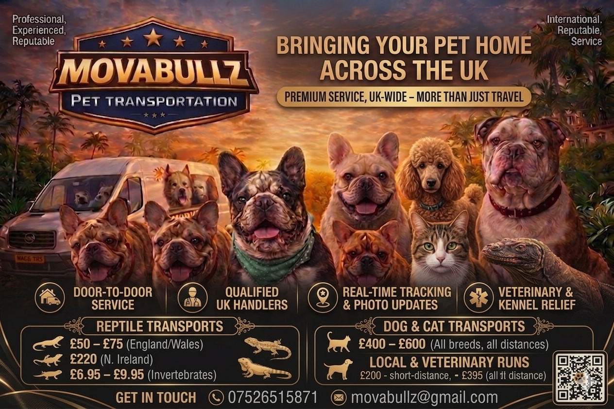MovaBullz happy pets ready for transport